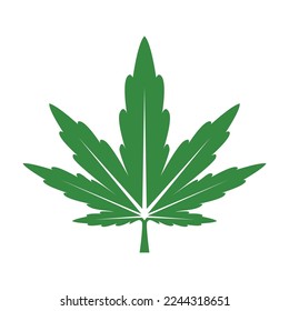 Icono de ilustración para hoja de cannabis.