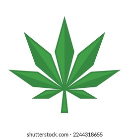 Illustration icon for cannabis leaf.