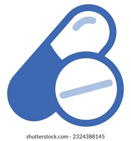 illustration of a icon capsule and pill 