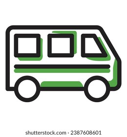 illustration of a icon caravan