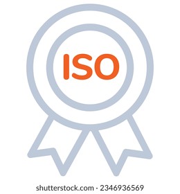 ilustración de una iso de certificación de icono 