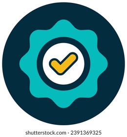 illustration of a icon certified