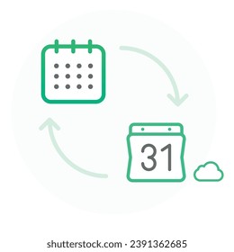 illustration of a icon change schedule