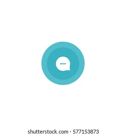 Illustration icon chat circle on flat design