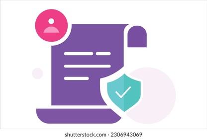 illustration of a icon checklist shield