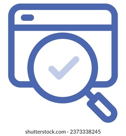 illustration of a icon checkmark search
