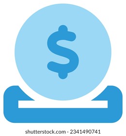 ilustración de un icono de círculo dólar