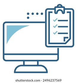 illustration of a icon clipboard computer