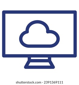 Illustration eines Symbol-Cloud-Schreibtisches
