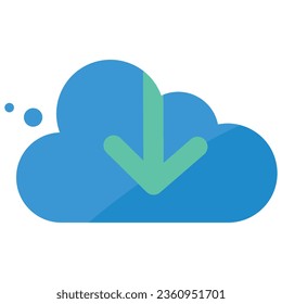 ilustración de una descarga de nube de iconos 