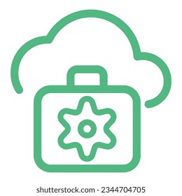 illustration of a icon cloud management 
