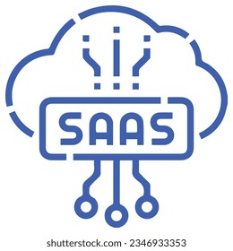 illustration of a icon cloud saas 