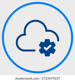 Ilustración de una carga de trabajo de la nube de iconos