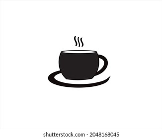 Illustration icon coffee of black color