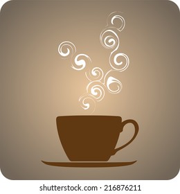 Illustration icon of coffee cup vector