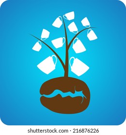Illustration icon of coffee cup vector