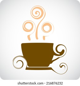 Illustration icon of coffee cup vector