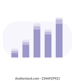 ilustración de un gráfico de columnas de iconos 
