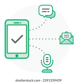 Illustration einer Symbolkommunikation