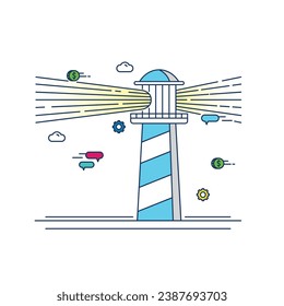 ilustración de un icono de ventaja competitiva