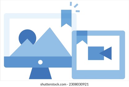 illustration of a icon computer editor media