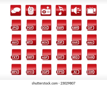 illustration, icon for computer file format