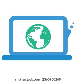 ilustración de un globo de iconos 