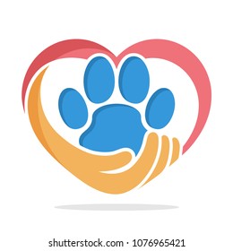 illustration icon with the concept of animal care