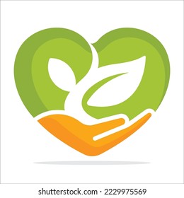 Illustration icon with the concept of caring for greenery by planting tree seeds.