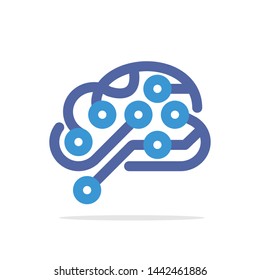 Illustration Icon With The Concept Of Electronic Brain, Digital Brain, Artificial Intelligence