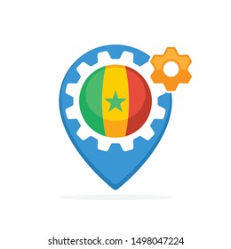 Illustration icon with the concept of production made from Senegal
