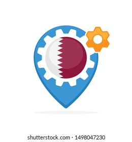 Illustration icon with the concept of production made from Qatar