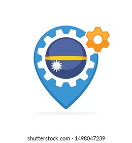 Illustration icon with the concept of production made from Nauru