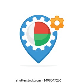 Illustration icon with the concept of production made from Madagascar