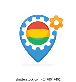 Illustration icon with the concept of production made from Bolivia