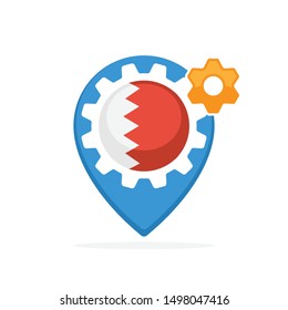 Illustration icon with the concept of production made from Bahrain