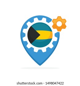 Illustration icon with the concept of production made from Bahamas