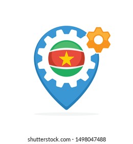 Illustration icon with the concept of production made from Suriname