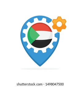 Illustration icon with the concept of production made from Sudan
