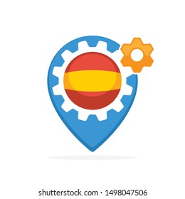 Illustration icon with the concept of production made from Spain