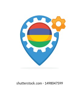 Illustration icon with the concept of production made from Mauritius