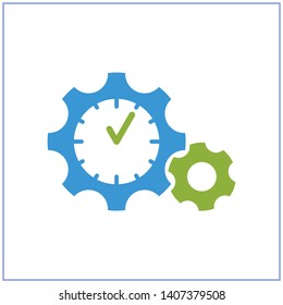 Illustration icon with the concept of time management, timing