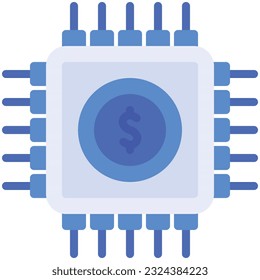 illustration of a icon  cpu 