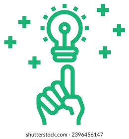 illustration of a icon creative brainstorming