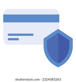 illustration of a icon credit card shield 