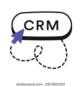 ilustración de un icono crm 