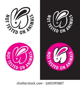 Illustration of icon, cruelty free product, not tested on animals. Ideal for materials and catalogs, cosmetic and institutional newsletters