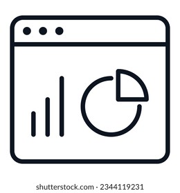 illustration of a icon custom reports and dashboard 