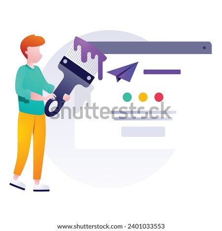 illustration of a icon customize 