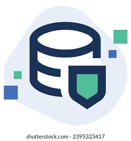 illustration of a icon database shield